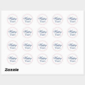 Sticker Mariage "Happy Tears" - Rose et bleu (Feuille)