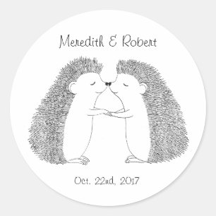 Sticker Mariage Hérisson Mariage Faveur Stickers