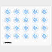 Sticker Mariage Hibiscus bleu (Feuille)