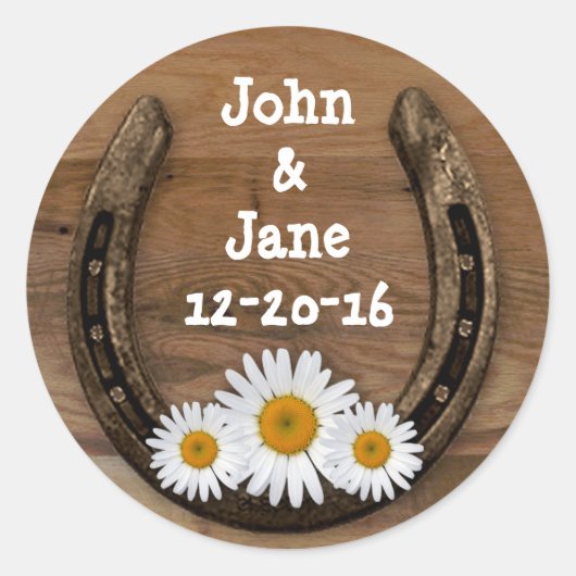 Sticker Mariage Horseshoe (Devant)