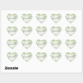 Sticker Mariage Hydrangea Heart (Feuille)