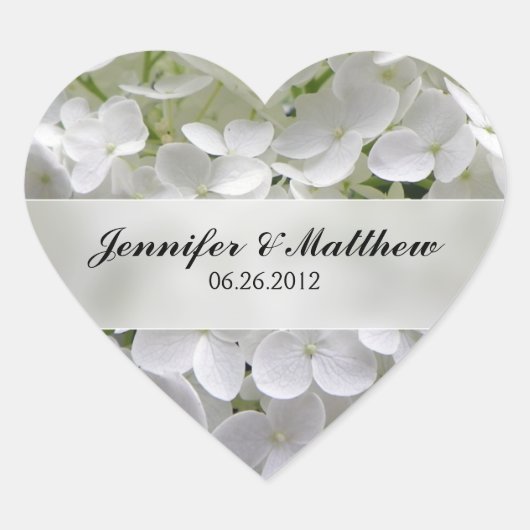 Sticker Mariage Hydrangea Heart (Devant)