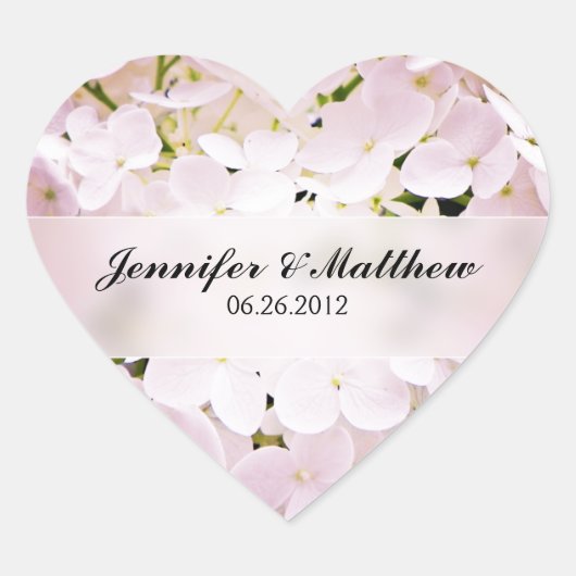 Sticker Mariage Hydrangea Heart (Devant)