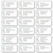 Sticker Mariage individuel Nom du client Adresse Eucalyptu (Devant)