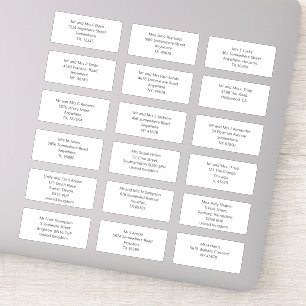 Sticker Mariage individuel Nom du client Adresse Sans Styl