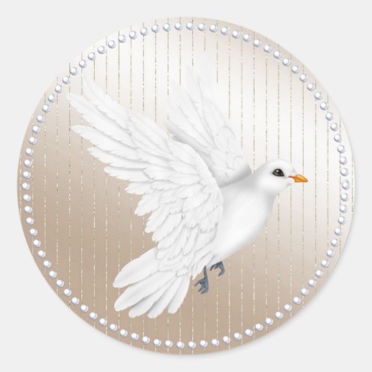 Sticker Mariage ivoire Satin Pearl et Dove (Devant)