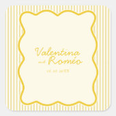 sticker Mariage jaune beurre moderne (Devant)