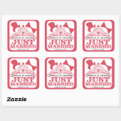 Sticker Mariage juste marié Princesse mariée Tiara (Feuille)