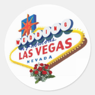 Sticker Mariage Las Vegas Red Roses