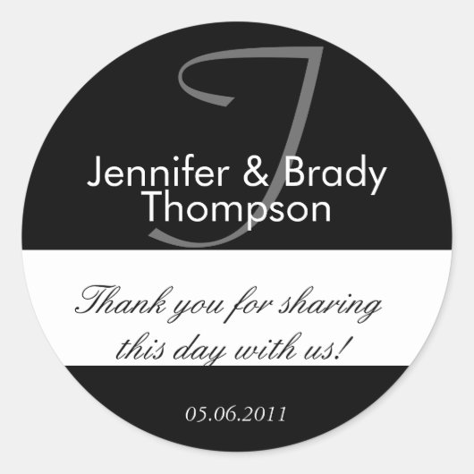 Sticker mariage Merci de mariée et de chambre Fave (Devant)