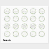 Sticker mariage Merci feuille aquarelle (Feuille)