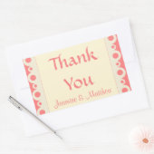 Sticker Mariage Merci rose personnalisé (Enveloppe)