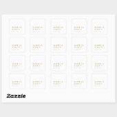 Sticker Mariage minimaliste Gold Modern Art Déco (Feuille)
