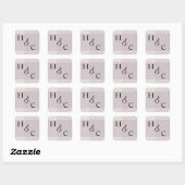 Sticker Mariage minimaliste Lavender Grey (Feuille)