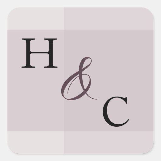 Sticker Mariage minimaliste Lavender Grey (Devant)