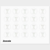 Sticker Mariage minimaliste Vert Sage (Feuille)