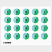 Sticker Mariage moderne Duo dynamique (Feuille)