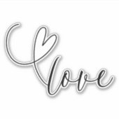 Sticker Mariage moderne noir et blanc Shower de mariage  (Devant)