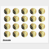 Sticker Mariage Monogram Gold Scrollwork (Feuille)