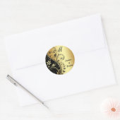 Sticker Mariage Monogram Gold Scrollwork (Enveloppe)