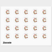 Sticker Mariage Monogramme C (Feuille)