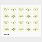 Sticker Mariage Monogramme en blanc (Feuille)