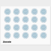 Sticker Mariage monogramme en dentelle classique (Feuille)