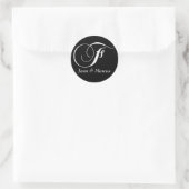 Sticker Mariage Monogramme F personnalisable (Sac)