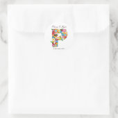 Sticker Mariage Monogramme Fleurs de ressort (Sac)