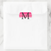 Sticker Mariage Monogramme Fuchsia rose (Sac)