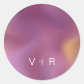 Sticker Mariage Monogramme Ombre Métallique Modern (Devant)