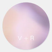 Sticker Mariage Monogramme Ombre Métallique Modern (Devant)