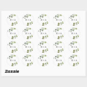 Sticker Mariage Monogramme Personnalisé (Feuille)