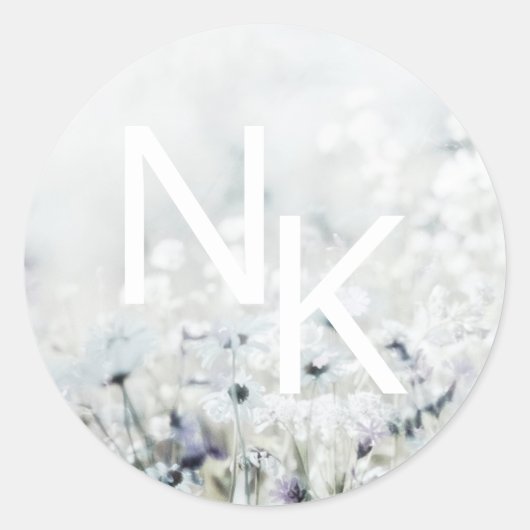 Sticker Mariage monogramme pour le morceau de prai (Devant)