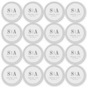 Sticker Mariage monogramme sophistiqué faveur transparente (Devant)