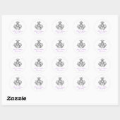 Sticker Mariage Monogramme Vintage (Feuille)