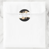 Sticker Mariage noir, blanc et or intemporel (Sac)
