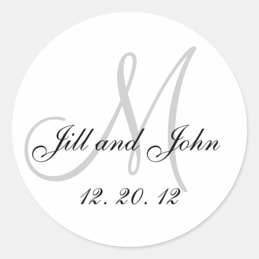 Sticker Mariage noir blanc gris 2012 (Devant)