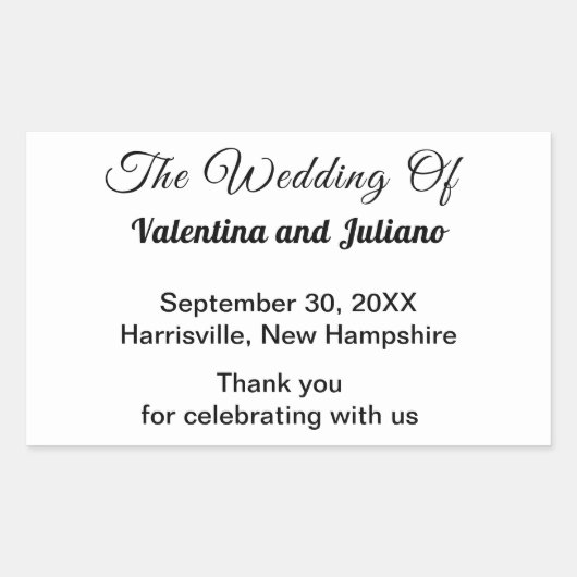 Sticker Mariage noir et blanc (Devant)