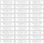 Sticker Mariage Nom d'invité Adresse Moderne Simple Chic (Devant)