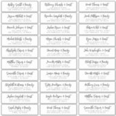 Sticker Mariage Nom d'invité Adresse Simple Moderne Chic (Devant)