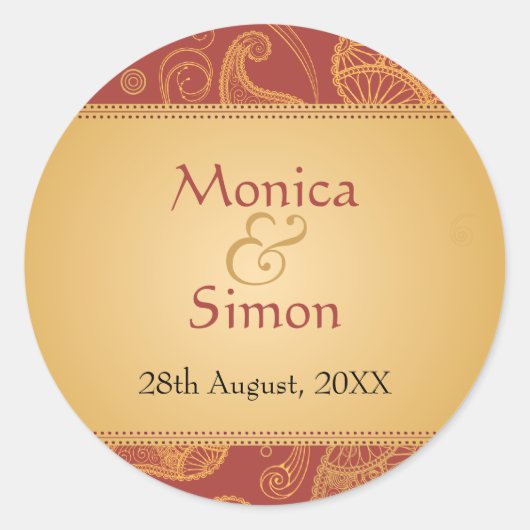 Sticker Mariage Paisley Dreams (Devant)