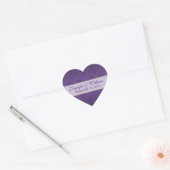 Sticker Mariage Personnalisé dans le coeur damassé (Enveloppe)