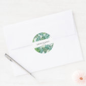 Sticker Mariage personnalisé Feuilles de palme tro (Enveloppe)
