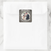 Sticker Mariage photo classique moderne Merci (Sac)