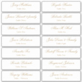 Sticker Mariage Place Card Nom de l'invité Numéro de table (Devant)