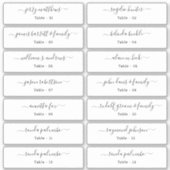 Sticker Mariage Place Card Nom de l'invité Numéro de table (Devant)