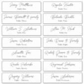 Sticker Mariage Place Card Nom de l'invité Numéro de table (Devant)