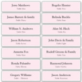 Sticker Mariage Place Card Nom de l'invité Numéro de table (Devant)