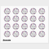 Sticker Mariage Plum Blush Love & Thanks (Feuille)